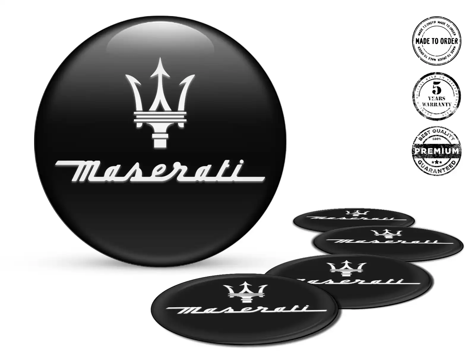 Maserati Pegatinas de Aro para Autos Emblemas de Alta Calidad